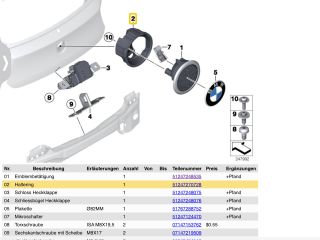 bontott BMW 1 Hátsó Embléma