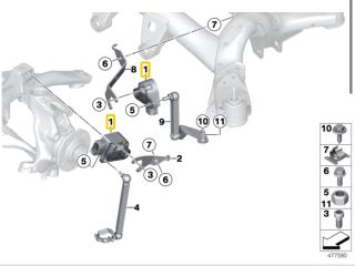 bontott BMW 1 Hátsó Xenon Szintszabályzó Jeladó