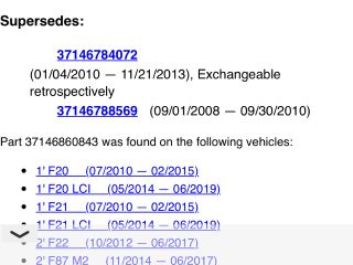 bontott BMW 1 Hátsó Xenon Szintszabályzó Jeladó