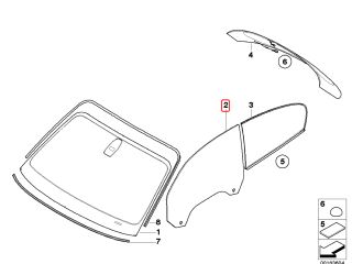 bontott BMW 1 Jobb első Ablak