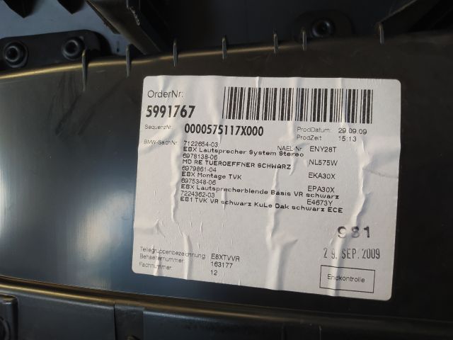 bontott BMW 1 Jobb első Ajtó Kárpit