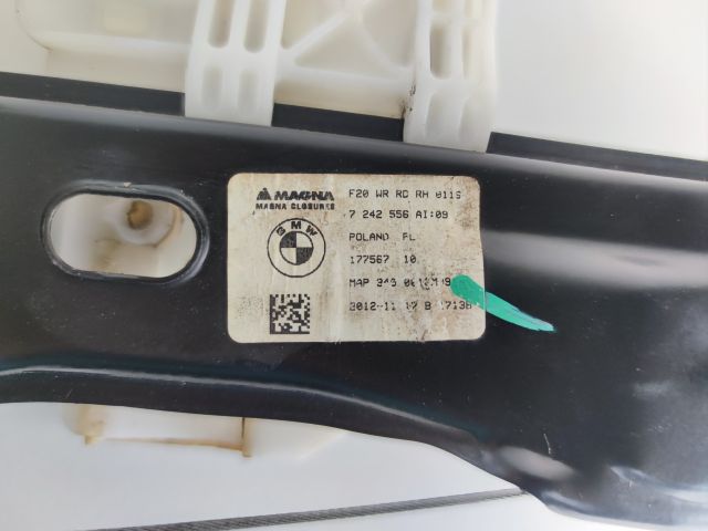 bontott BMW 1 Jobb hátsó Ablakemelő Szerkezet (Elektromos)