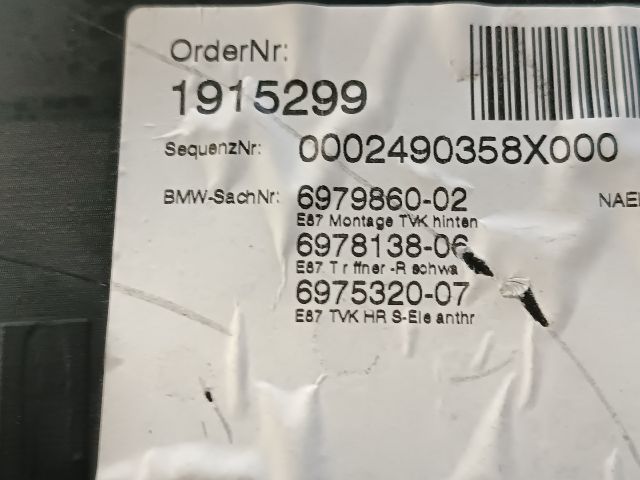 bontott BMW 1 Jobb hátsó Ajtó Kárpit