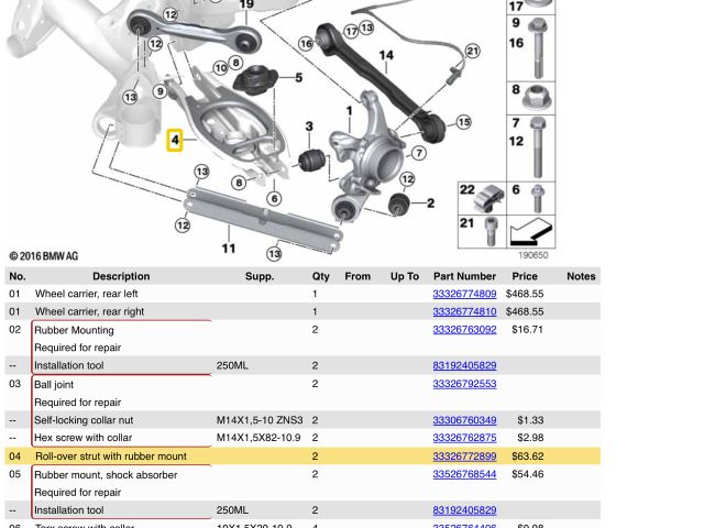 bontott BMW 1 Jobb hátsó Alsó Hátsó Lengőkar