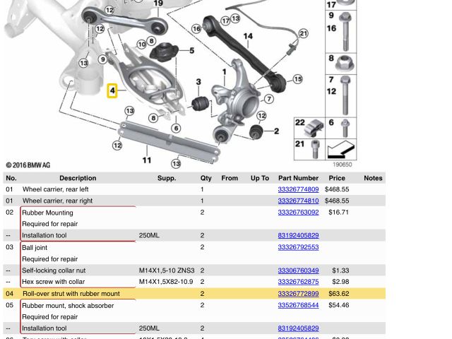 bontott BMW 1 Jobb hátsó Alsó Hátsó Lengőkar
