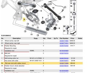 bontott BMW 1 Jobb hátsó Alsó Hátsó Lengőkar
