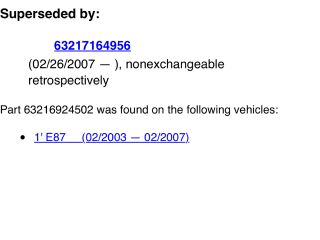 bontott BMW 1 Jobb Hátsó Lámpa