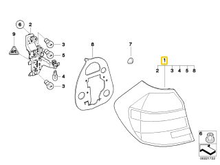 bontott BMW 1 Jobb Hátsó Lámpa