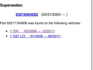 bontott BMW 1 Jobb Hátsó Lámpa