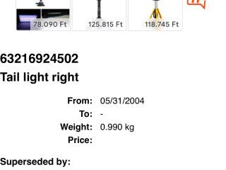 bontott BMW 1 Jobb Hátsó Lámpa