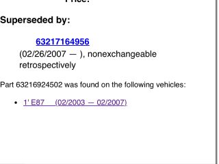 bontott BMW 1 Jobb Hátsó Lámpa