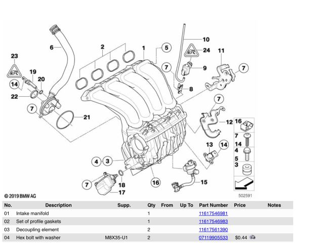 bontott BMW 1 Kartergáz Visszavezető Szelep