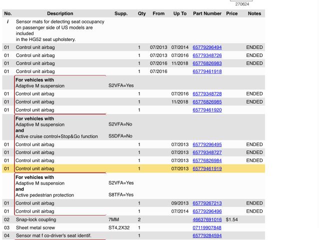 bontott BMW 1 Légzsák Elektronika