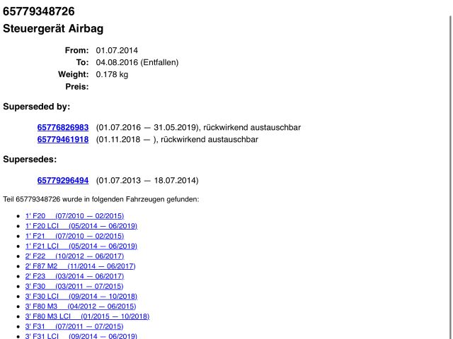 bontott BMW 1 Légzsák Elektronika