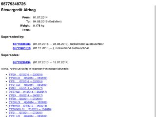 bontott BMW 1 Légzsák Elektronika