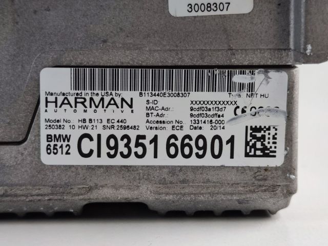 bontott BMW 1 Navigációs Fejegység
