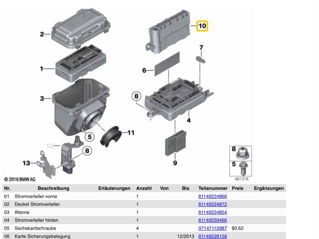 bontott BMW 1 Pozitív Kábel Elosztó