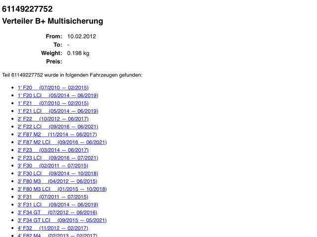 bontott BMW 1 Pozitív Kábel Elosztó