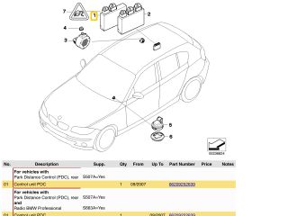 bontott BMW 1 Tolatóradar Elektronika