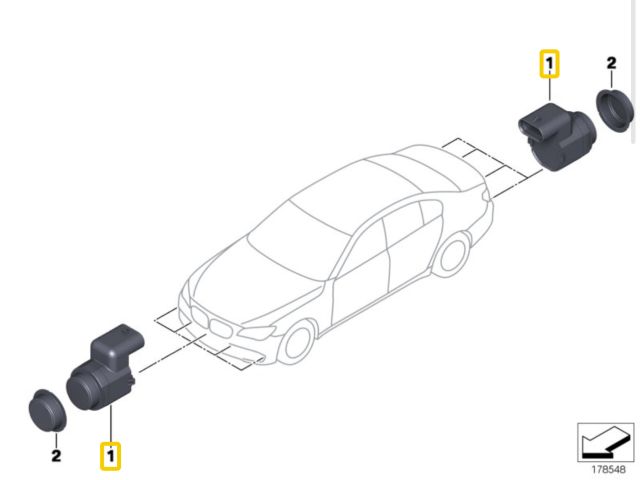 bontott BMW 1 Tolatóradar Fej