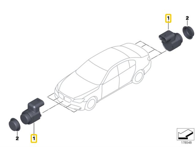 bontott BMW 1 Tolatóradar Fej