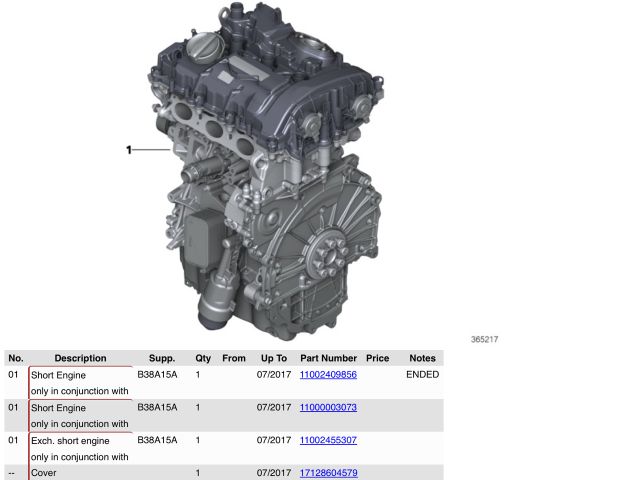 bontott BMW 2 Motor (Fűzött blokk hengerfejjel)