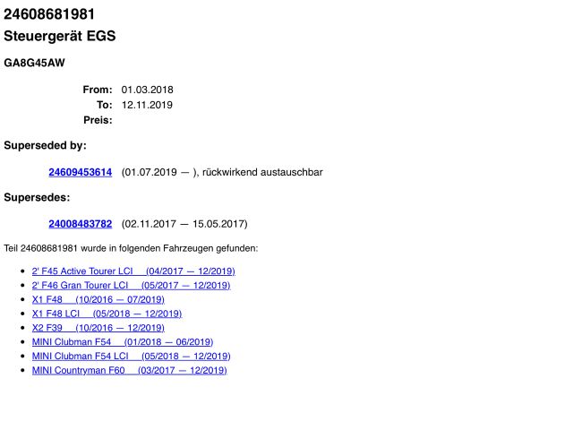 bontott BMW 2 Automata Váltó Elektronika