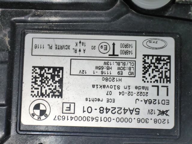 bontott BMW 2 Jobb Ledes Fényszóró