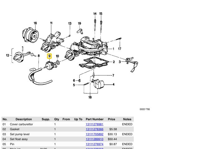bontott BMW 3 E30 Központi Injektor