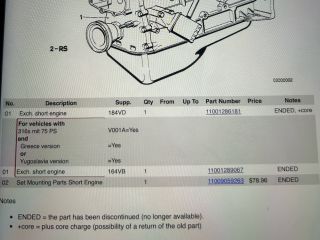 bontott BMW 3 E30 Komplett Motor (Segédberendezésekkel)