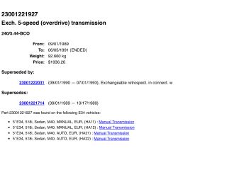 bontott BMW 3 E30 Váltó (Mechanikus)