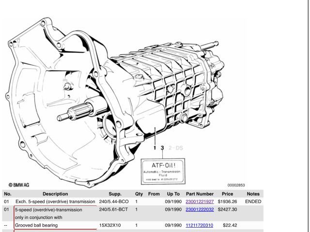bontott BMW 3 E30 Váltó (Mechanikus)