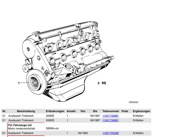 bontott BMW 3 E30 Komplett Motor (Segédberendezésekkel)