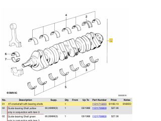 bontott BMW 3 E30 Főtengely (Magában)