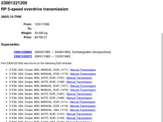 bontott BMW 3 E30 Váltó (Mechanikus)