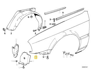bontott BMW 3 E30 Jobb első Sárvédő