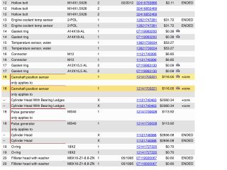 bontott BMW 3 E36 Vezérműtengely Fordulatszám Jeladó