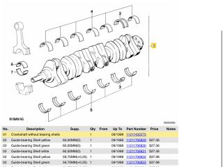 bontott BMW 3 E36 Főtengely (Magában)