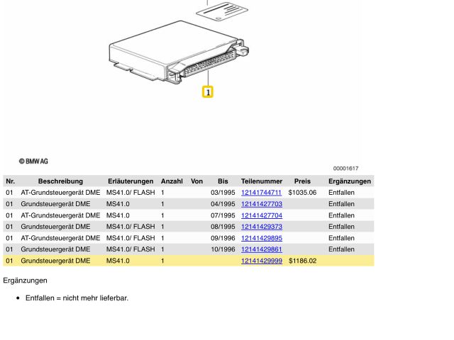 bontott BMW 3 E36 Motorvezérlő