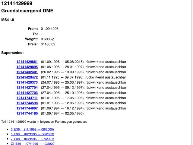 bontott BMW 3 E36 Motorvezérlő