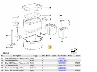 bontott BMW 3 E36 Akkumulátor Tartó
