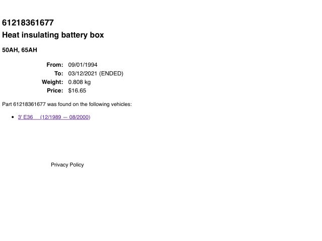 bontott BMW 3 E36 Akkumulátor Tartó