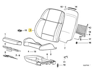 bontott BMW 3 E36 Bal első Gerinctámasz