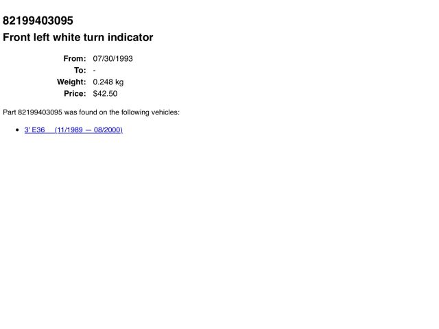 bontott BMW 3 E36 Bal első Irányjelző