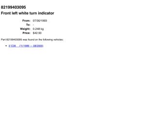 bontott BMW 3 E36 Bal első Irányjelző