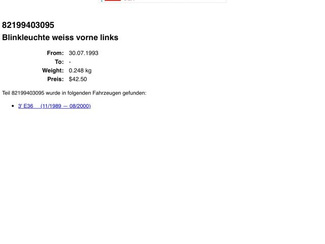 bontott BMW 3 E36 Bal első Irányjelző