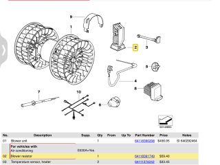 bontott BMW 3 E36 Fűtés Vezérlő Modul