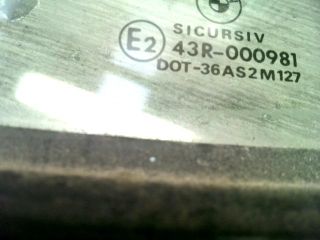 bontott BMW 3 E36 Jobb C Oszlop Oldalablak Üveg