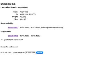 bontott BMW 3 E36 Komfort Elektronika