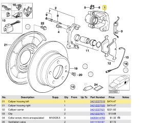 bontott BMW 3 E36 Féknyereg Munkahengerrel Szett